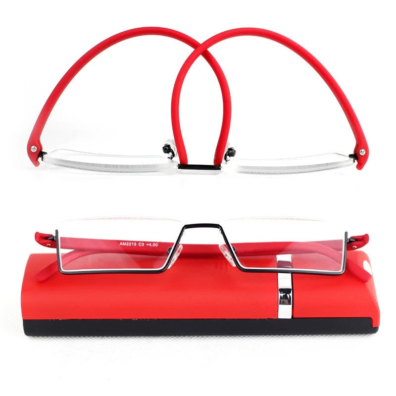 Half-frame Reading Glasses for Men and Women HD Comfortable and Elegant
