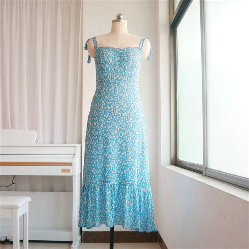French Retro Style Viscose Linen Dress