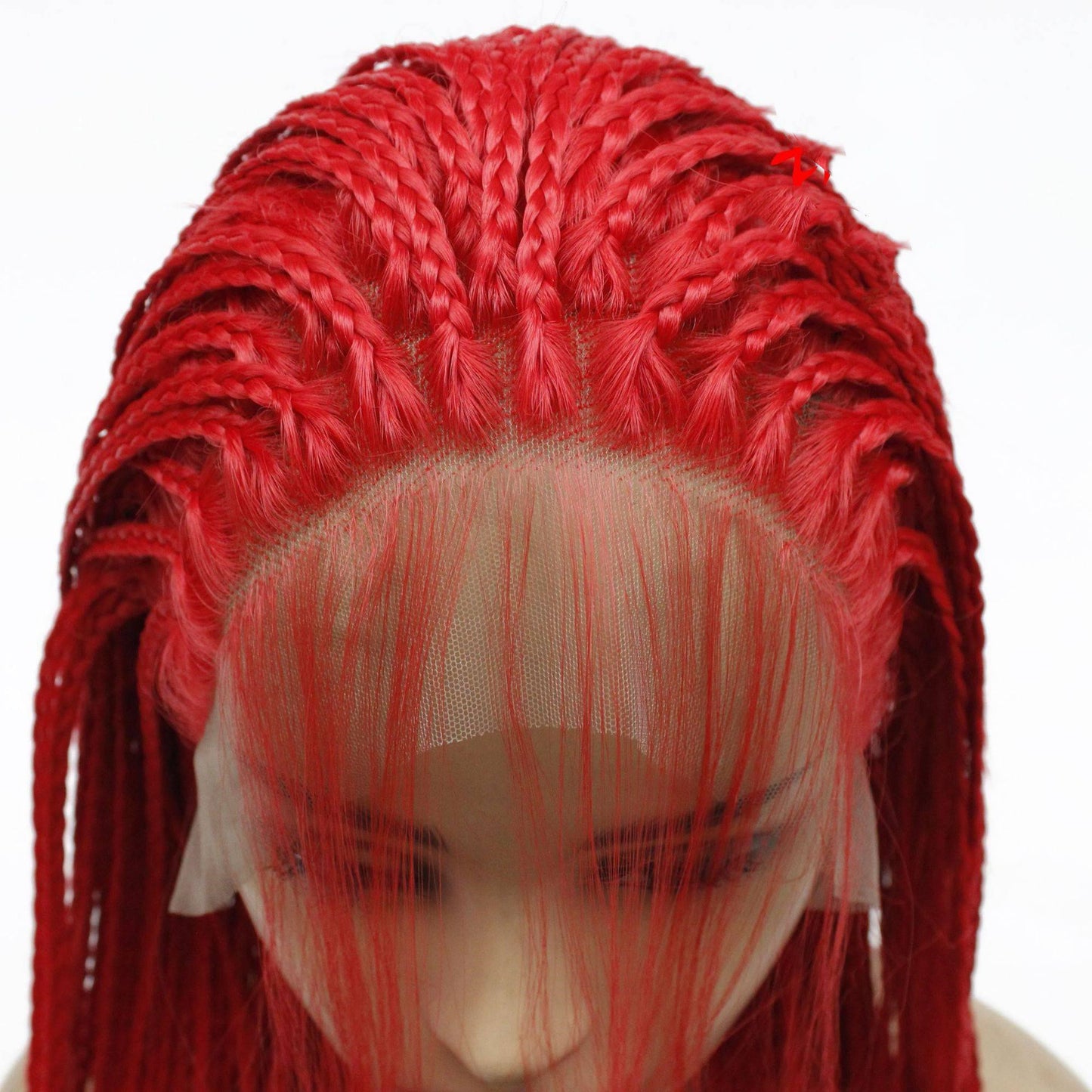 European Ladies Double Braided Wig Black