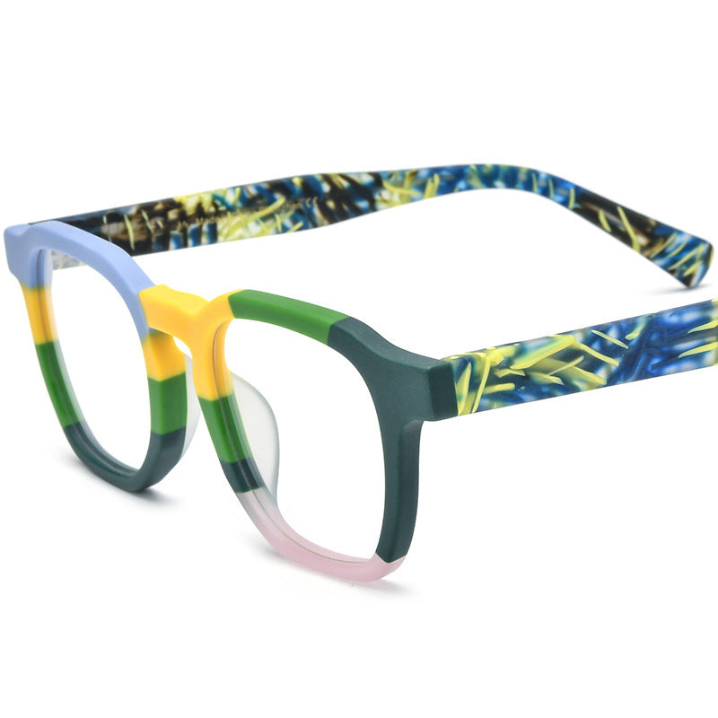 New Multi-color Frosted Color Matching Square Plate Glasses Frame