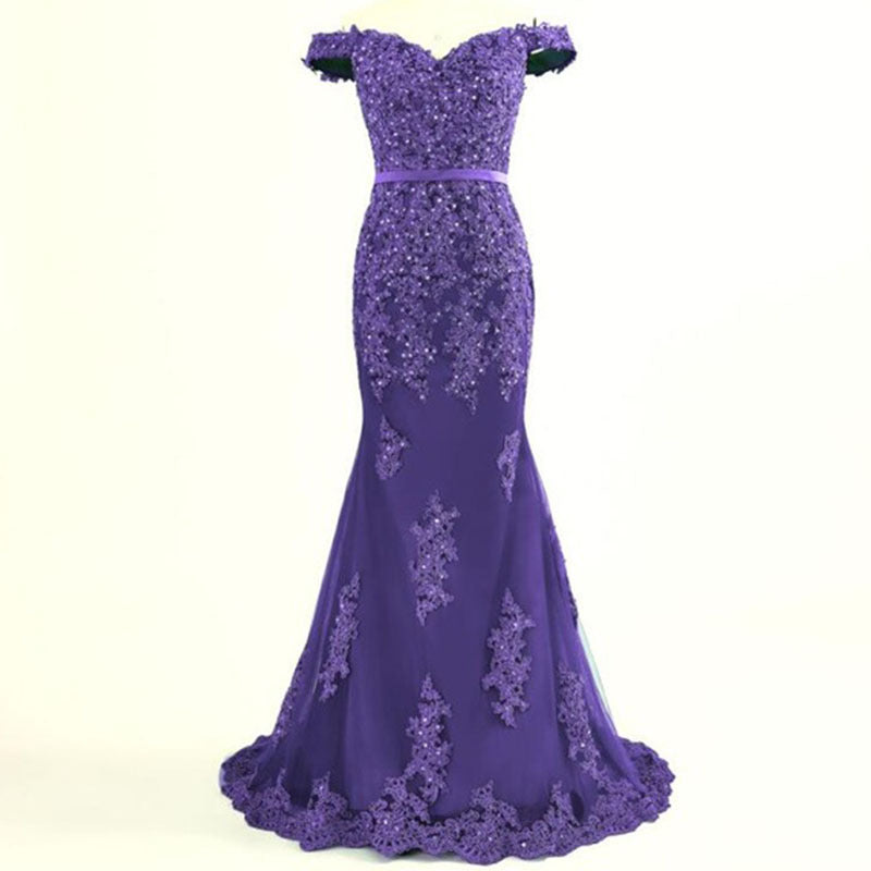 Fashion Long Banquet Evening Dress Women's Slim Dress