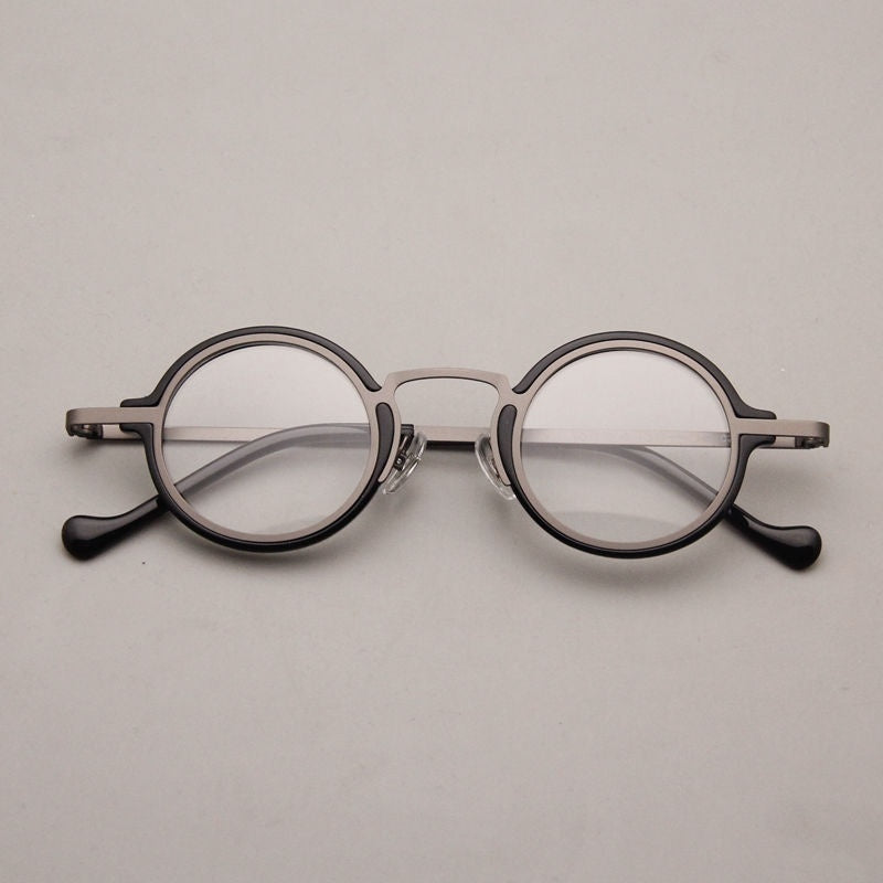 Retro Hawksbill Metal Round Frame Glasses Myopia