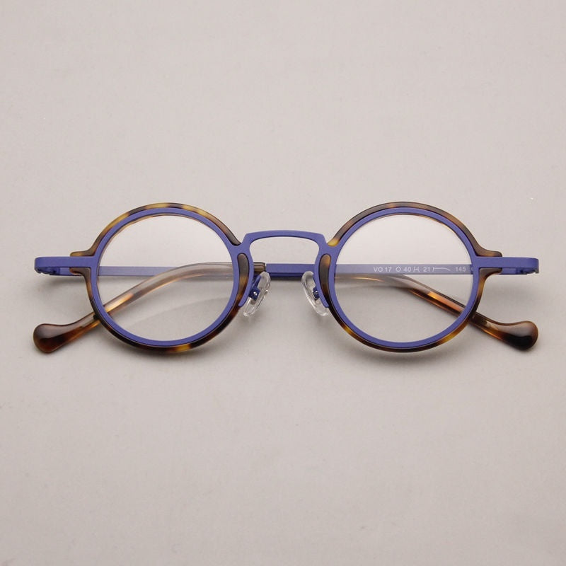 Retro Hawksbill Metal Round Frame Glasses Myopia