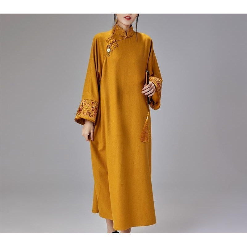 Chinese Style Vintage Large Sleeve Button Cheongsam
