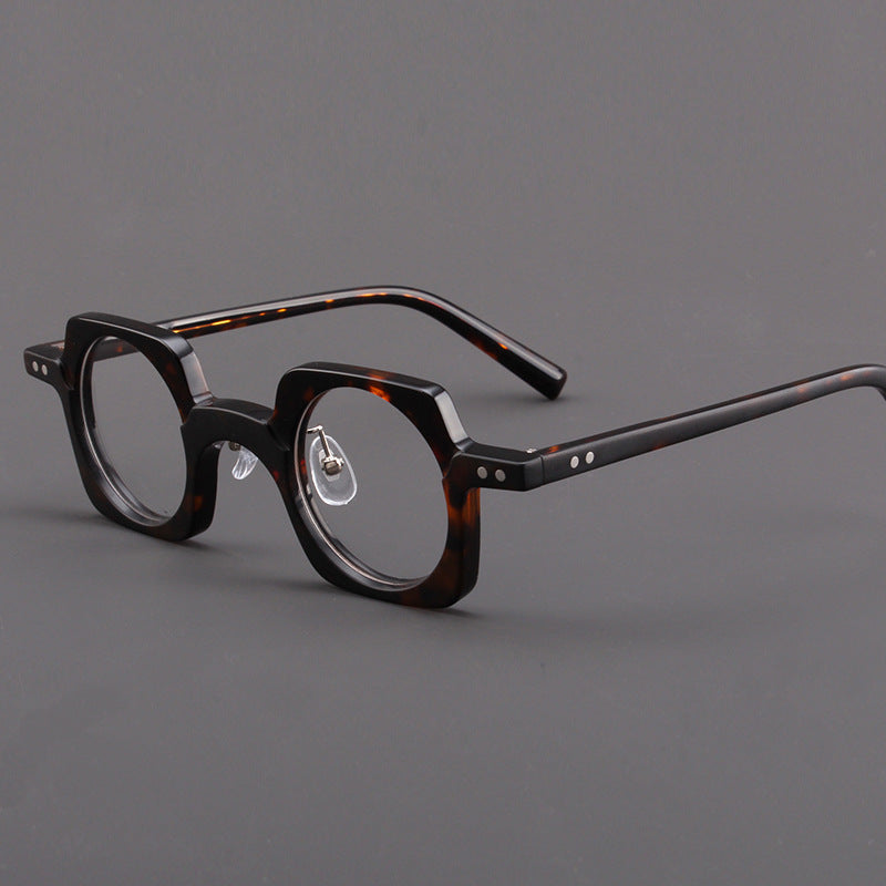 Plate Frame Retro Glasses Plain Light Mirror