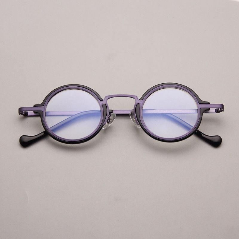 Retro Hawksbill Metal Round Frame Glasses Myopia