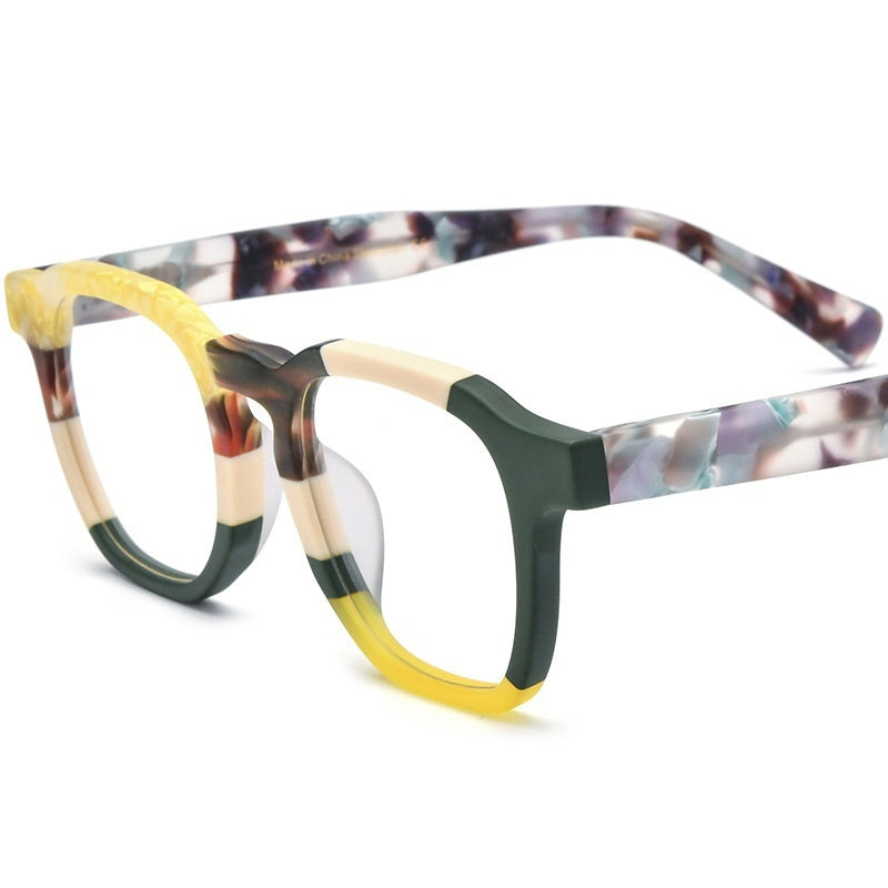 New Multi-color Frosted Color Matching Square Plate Glasses Frame