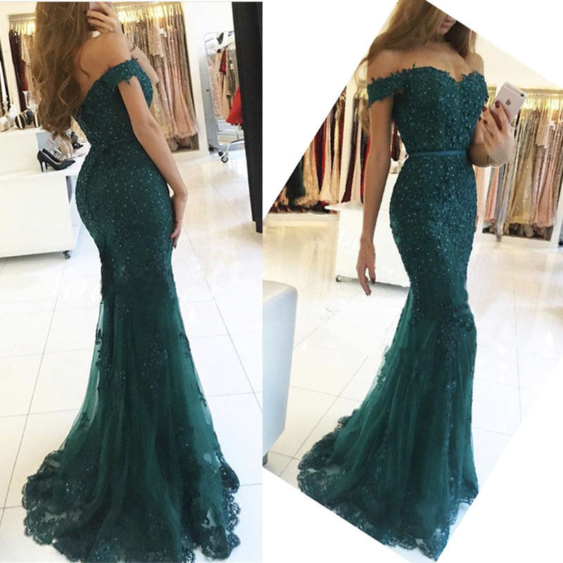 Fashion Long Banquet Evening Dress Women's Slim Dress