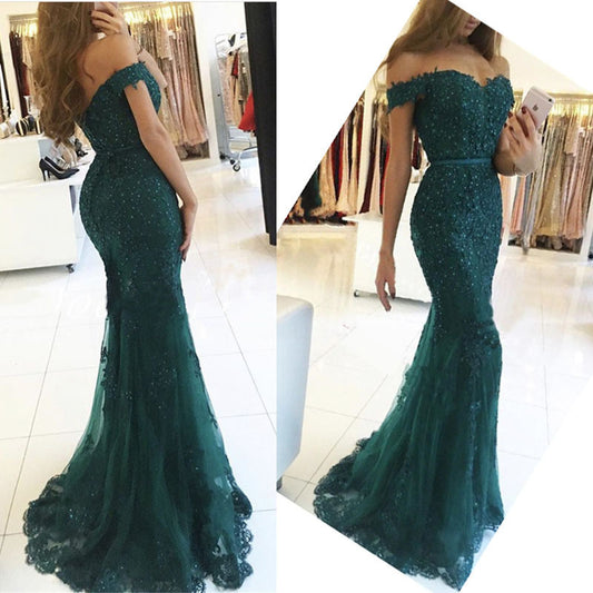 Fashion Long Banquet Evening Dress Women's Slim Dress