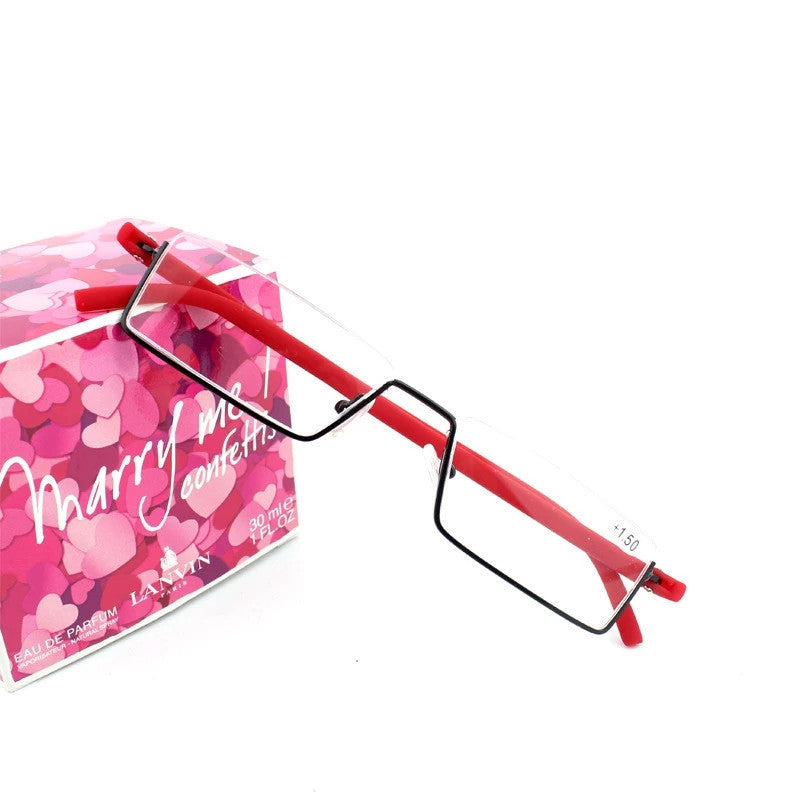 Half-frame Reading Glasses for Men and Women HD Comfortable and Elegant