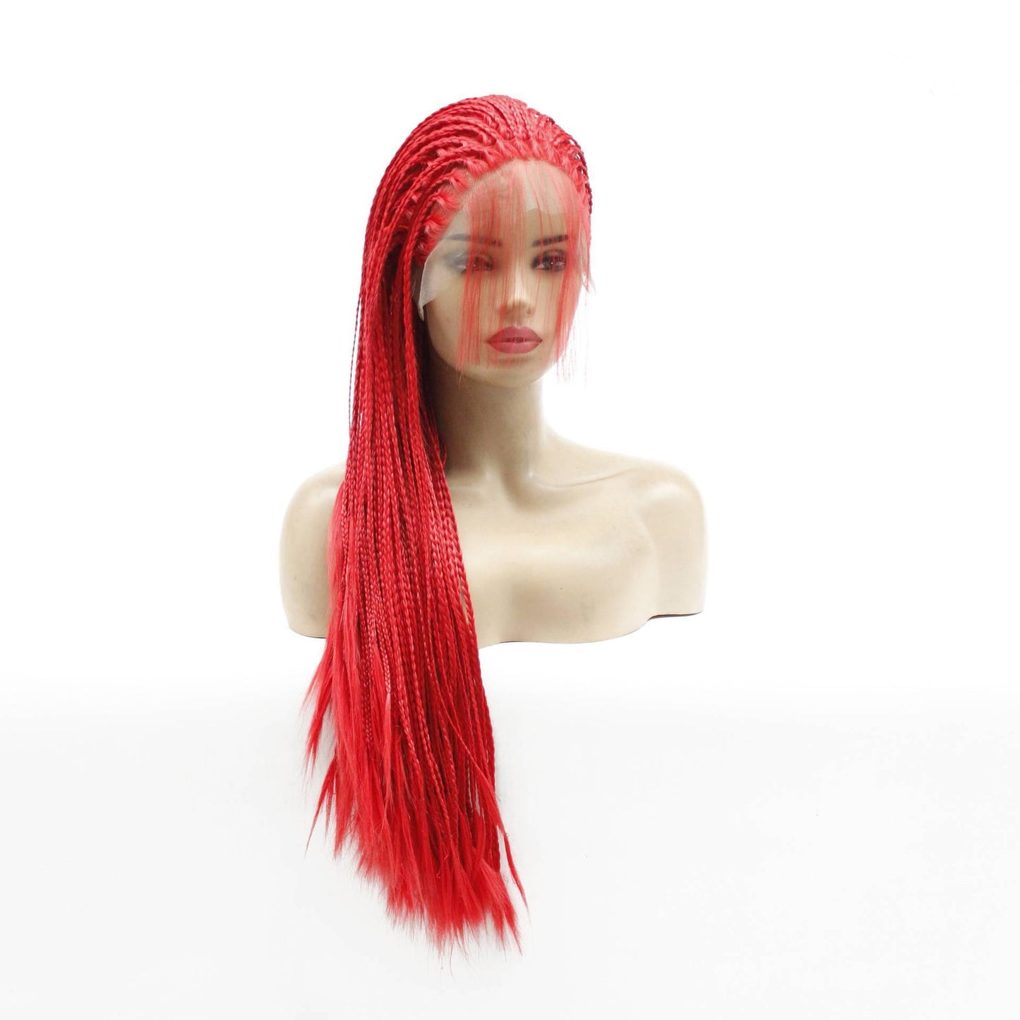European Ladies Double Braided Wig Black