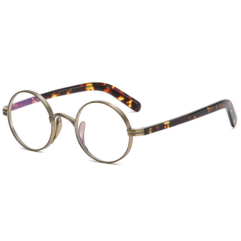 Retro Height Density Plate Pure Titanium Glasses Rim