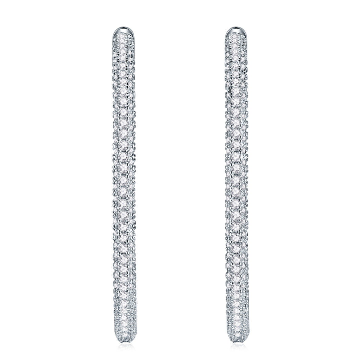 S925 Silver Fading Mosang Stone Earrings