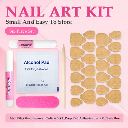 GGddsha 2025 Long Nail Designs Reusable PMMA AcrylicBaroque Glass Style Press-on Nails With Box Gifts ForWomen,Mosaic Mirage