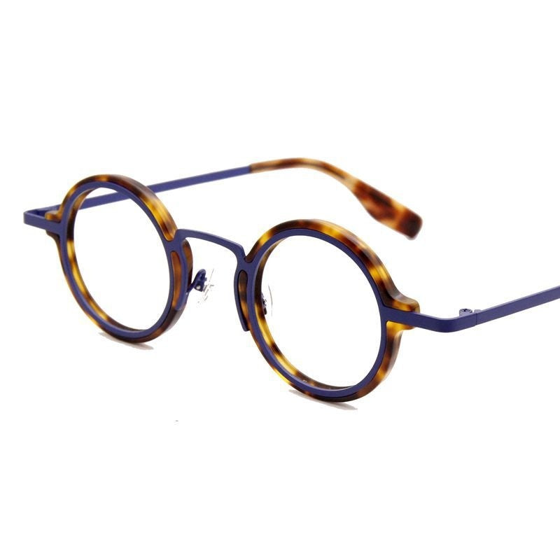 Retro Hawksbill Metal Round Frame Glasses Myopia