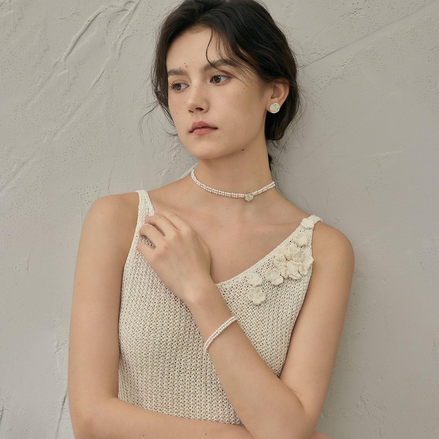 Moon Shadow Camellia Bracelet Spring And Summer Removable Twin