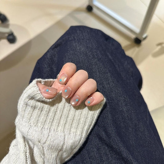 Cat's Eye Handmade Wear Nail Gentle White Nail Stickers Fake Nails Detachable