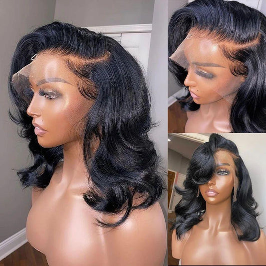 Women's Solid Color Transparent Lace Forehead Wig