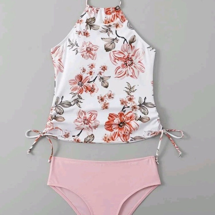 European And American Bikini Swimsuit Lady Sexy Printed Two-piece High Waist Swimsuit
