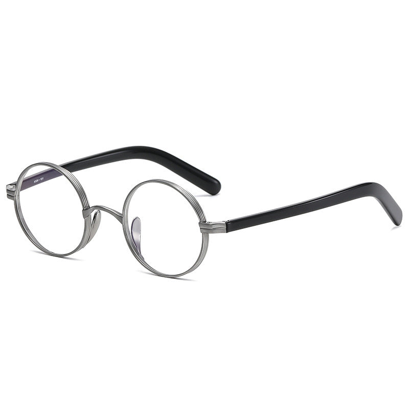 Retro Height Density Plate Pure Titanium Glasses Rim