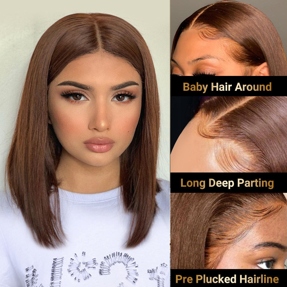 10inch 13x4 Lace Front Straight Bob Wig
